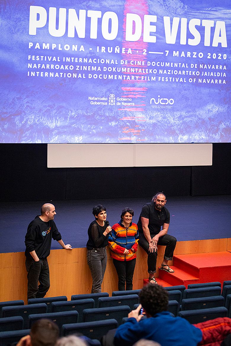 Maddi Barber, Miguel Zozaya y los protagonistas de GORRIA  en el coloquio del film - Prouyecto ganador de X Films 2019