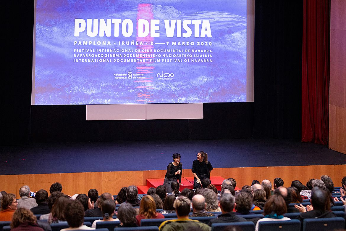 Maddi Barber y Garbiñe Ortega en el estreno de GORRIA - Proyecto ganador de X Films 2019 - © Txisti/Punto de Vista